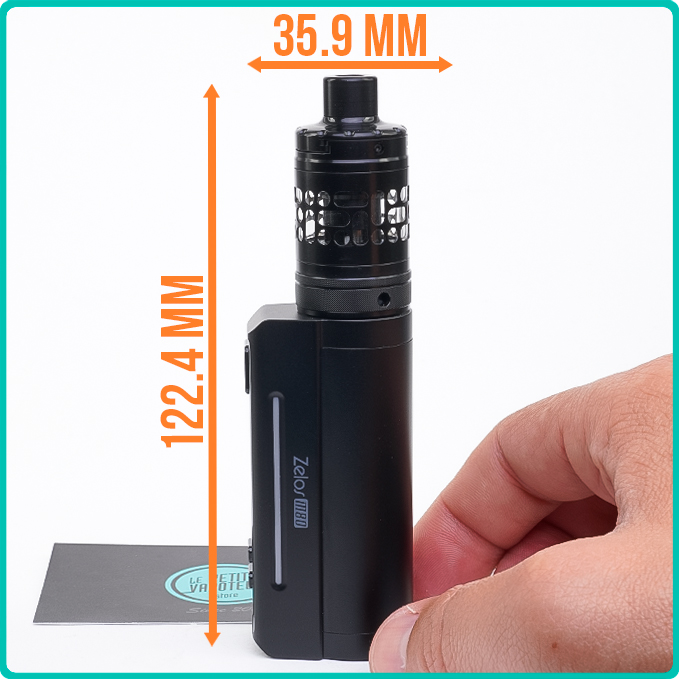 Dimensions du Kit Zelos M80 Aspire